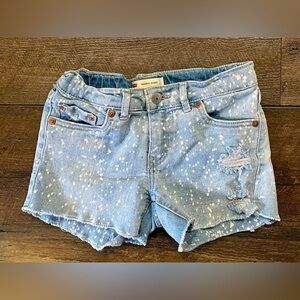 Levi’s Girls Shorty Short Light Blue Denim Shorts Size 10 Regular